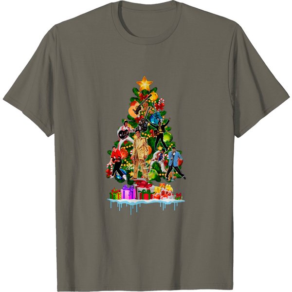 Elvis Presley Christmas Tree T-Shirt-image