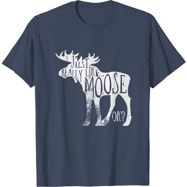 I Just Really Like Moose Stuff Christmas T-Shirt-image