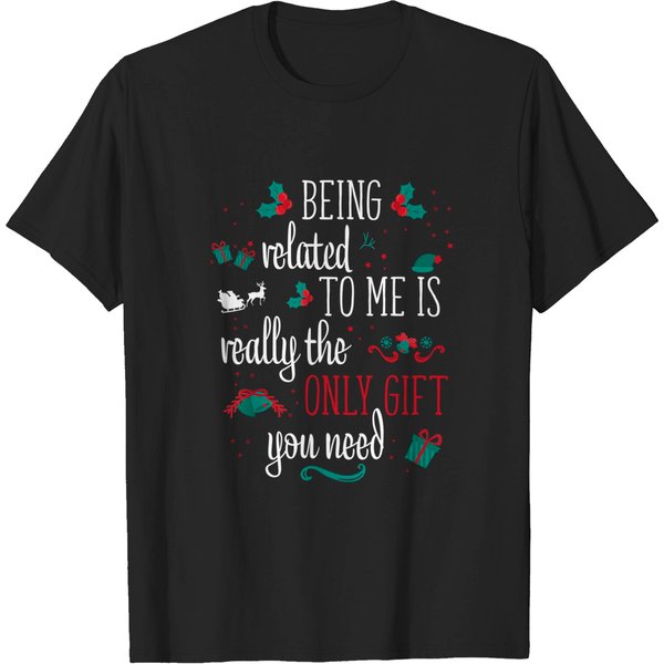 Funny Christmas Xmas Women Men Couples Christmas T-Shirt-image
