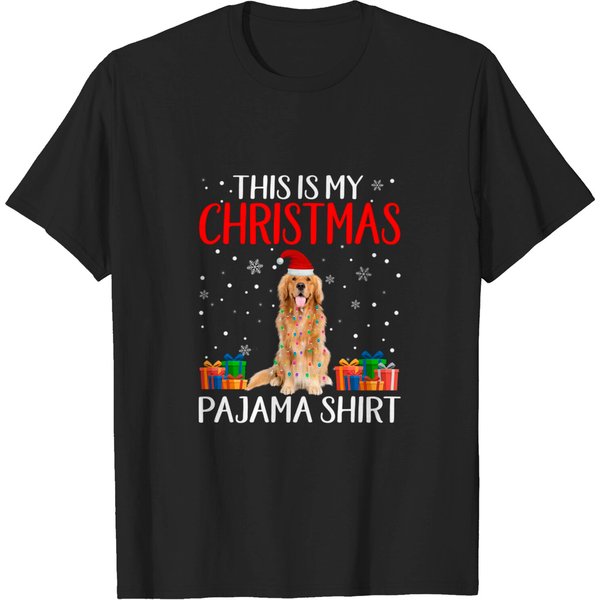 This Is My Golden Retriever Dog Christmas Pajama T-Shirt-image