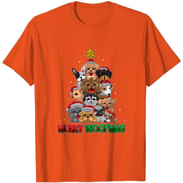 Merry Woofmas Merry Christmas For Dog Lovers T-Shirt-image