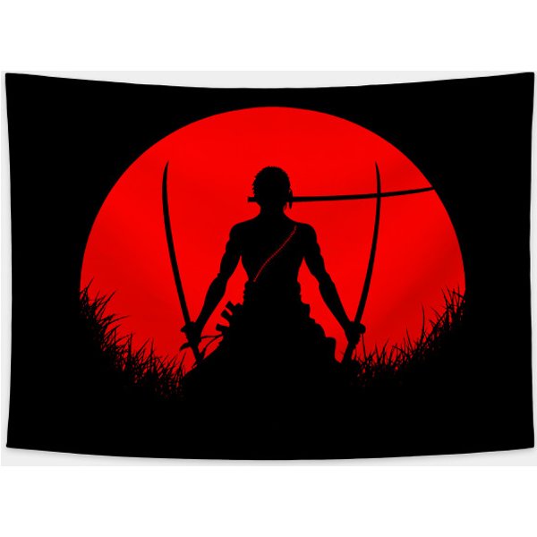 Red Moon Zoro - Roronoa Zoro - Tapestry-image