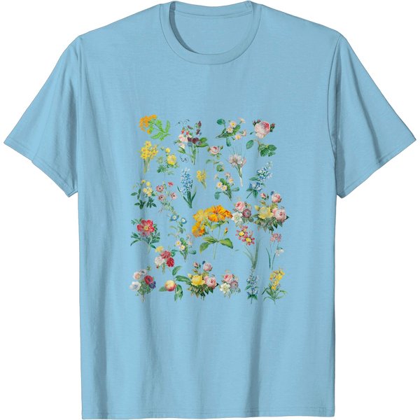Vintage Botanical Art Flower T-Shirt-image