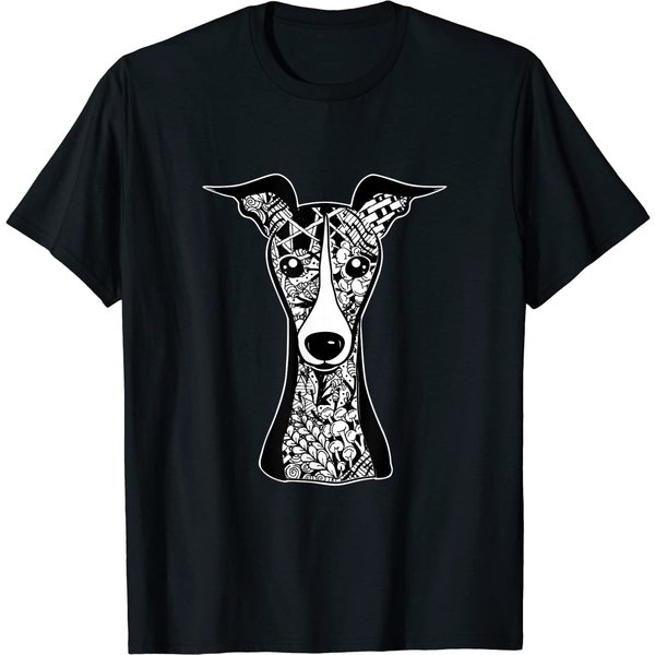 Italian Greyhound T-Shirt Face Graphic Art-image