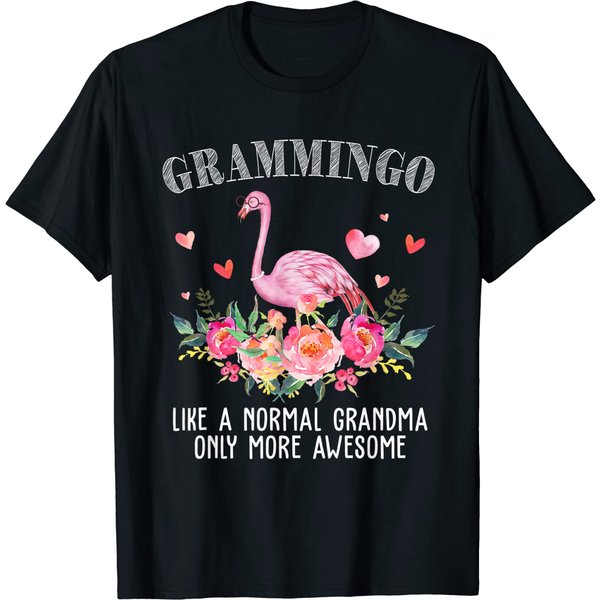 Flamingo Sayings T-Shirt Flamingo Grammingo Like A Normal Grandma Gifts Funny Grandma-image