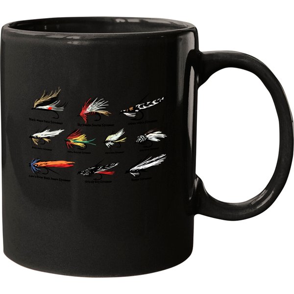 Vintage Fly Fishing Lures In Color Coffee Mug Coffee Mug-image