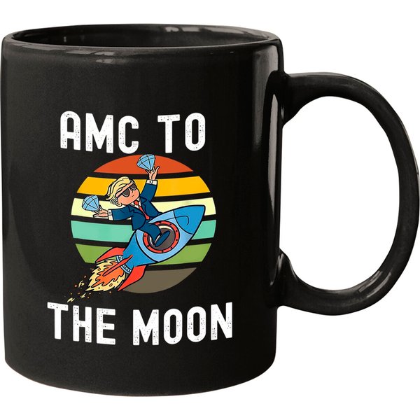 Diamond Hands Amc,Wallstreetbets Amc Apes, Amc To The Moon Coffee Mug-image