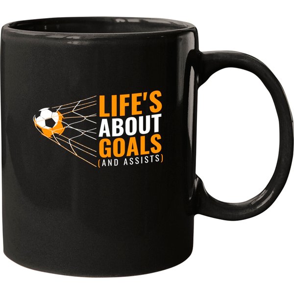 Soccer Coffee Mug For Boys Life's About Goals Boys Soccer Coffee Mug-image