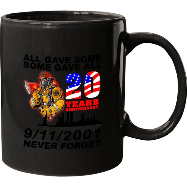 Never Forget 9-11-2001 20Th Anniversary Firefighters Coffee Mug-image