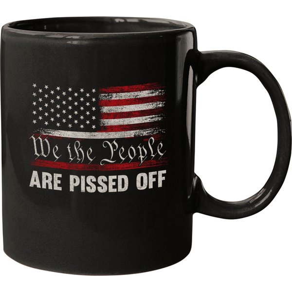 We The People Are Pissed Off Vintage Us America Flag Coffee Mug-image