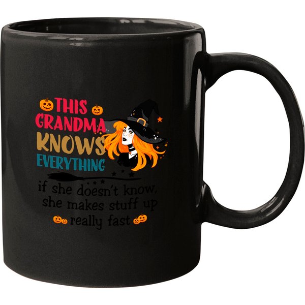This Grandma Knows Everything She Makes Stuff Up Really Fast Coffee Mug-image