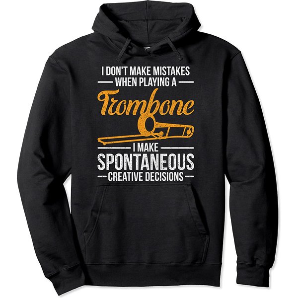 Funny Trombonist Gift Musical Instrument Trombone Pullover Hoodie-image