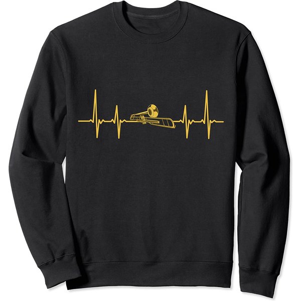 Trombone Heartbeat Trombone Player Sweatshirt-image