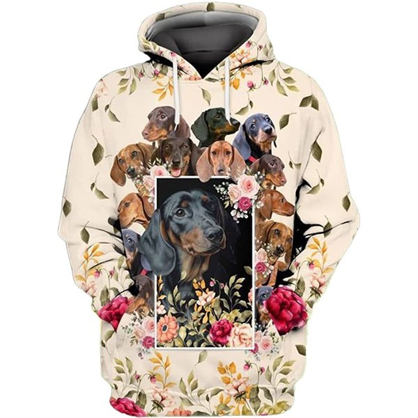 Diverse Dog Animal Flower 3D Hoodie-image