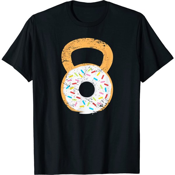 Doughnut T-Shirt Kettlebell Donut Funny Fitness Joke-image