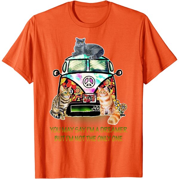 You May Say I'm A Dreamers But I'm Not The Only One Cute Cat T-Shirt-image
