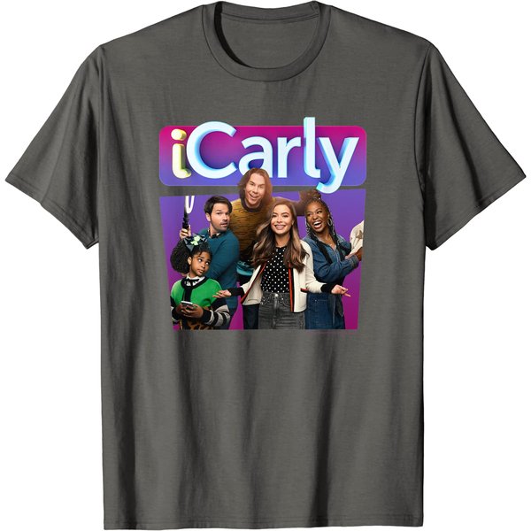 Icarly Cast Photo Title Logo T-Shirt-image