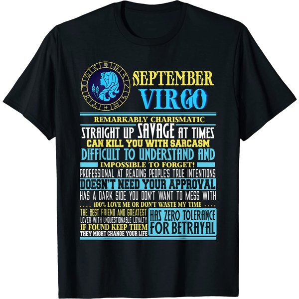 Virgo T-Shirt Virgo Facts Funny September Virgo Gift-image