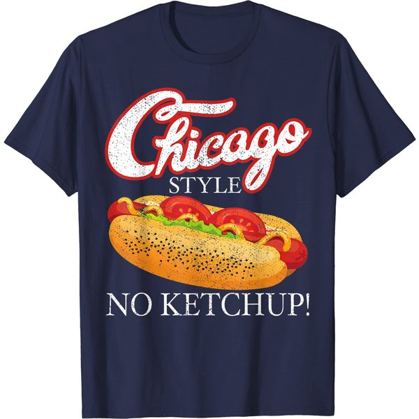 Little Chicago T-Shirt Chicago Hot Dog Summer Style 4Th Of July No Ketchup Gift-image