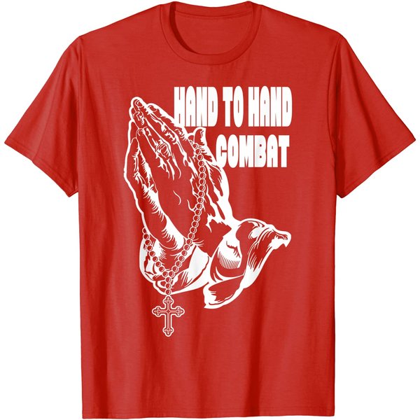 Praying T-Shirt Hand To Hand Combat Praying Hands Jesus Christian-image