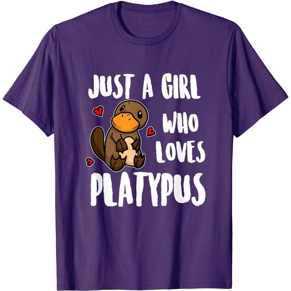 Just A Girl Who Loves Platypus - Fun T-Shirt-image