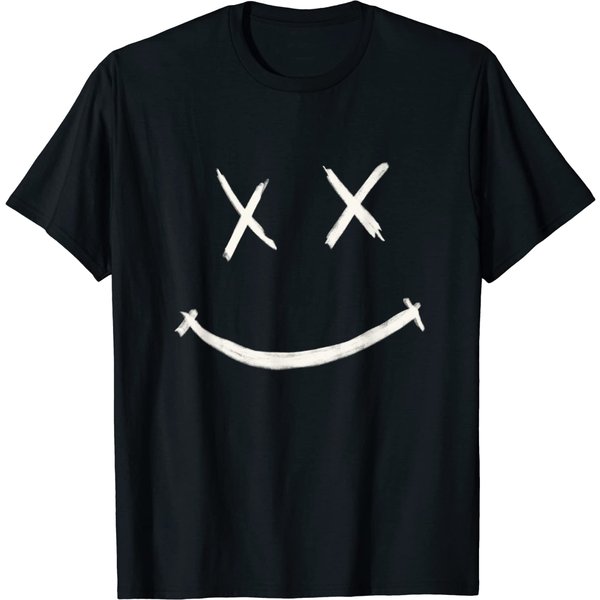 X Eyed Smiley Face X Eyes Smiling Face Egirl Eboy Egirls Fun T-Shirt-image