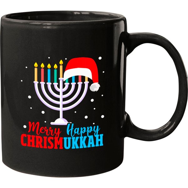 Hanukkah Christmas Merry Happy Chrismukkah Jewish Coffee Mug-image