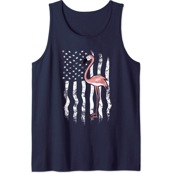 American Flag Cartoon Tank Tops-image