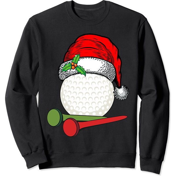 Holiday 365 Christmas Santa Hat Golf Sport Funny Golfer Gift Sweatshirt-image