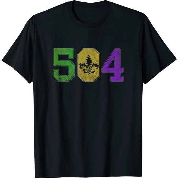 Mardi Gras 504 T Shirt Nola New Orleans Louisiana La 2019-image