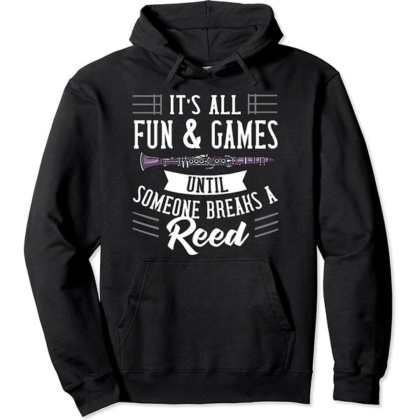 Clarinet Player Gift Clarinetist Marching Band Pullover Hoodie-image
