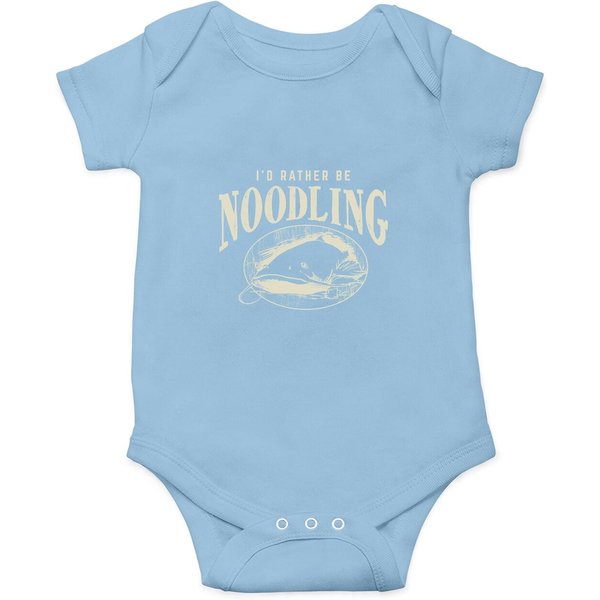 Catfish Noodling Id Rather Be Noodling Catfish Grabbing Onesie