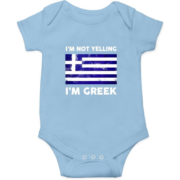 I'm Not Yelling I'm Greek Onesie | Greece Flag Onesie-image