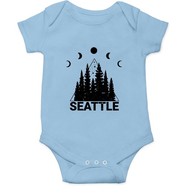 Seattle Washington Forest Nature Vintage Onesie-image