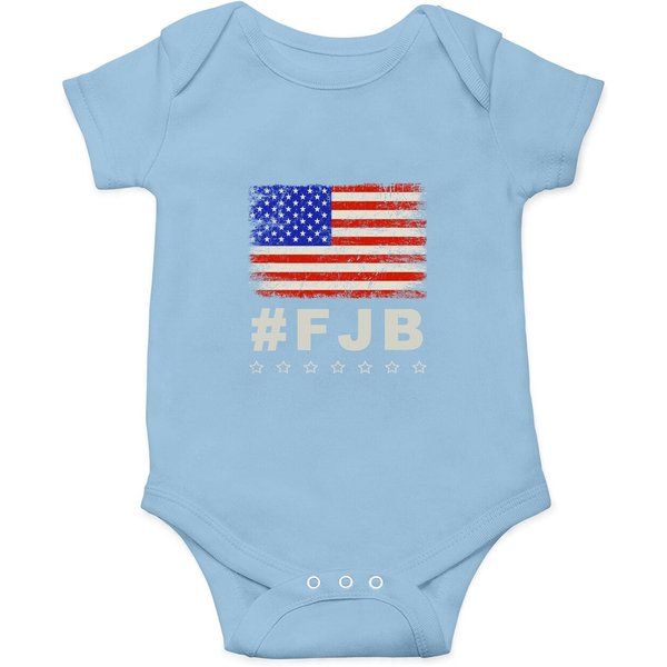 Fjb Onesie Hashtag Fjb Pro America Us Distressed Flag Onesie, Onesie-image