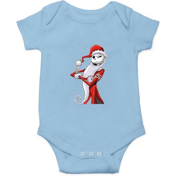 Jack Skellinton Mashup Santa Nightmare Before Christmas Onesie-image