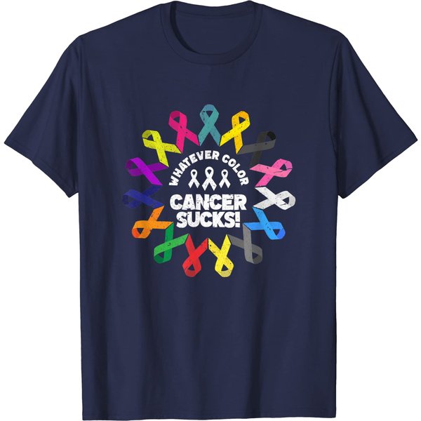 Cancer Sucks T-Shirt Fight Cancer Ribbons-image