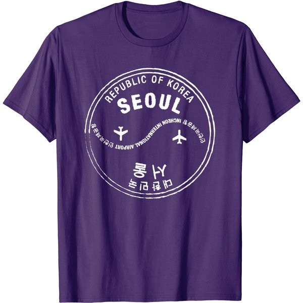 Korean T-Shirt Seoul South Korea Passport Stamp Vacation-image