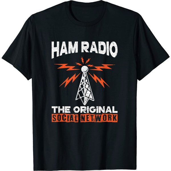 Vintage Ham Radio The Original Social Network Amateur Radio T-Shirt-image