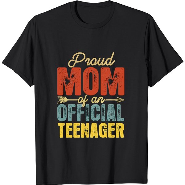 Proud Mom Of Official Teenager Birthday T-Shirt-image