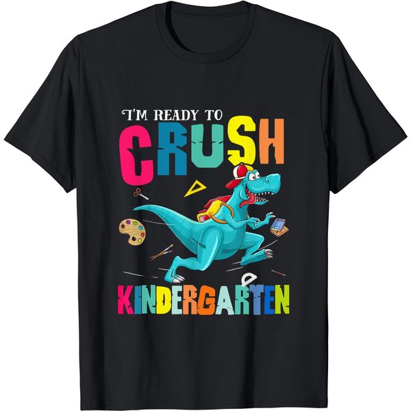 I'm Ready To Crush Kindergarten Dinosaur Back To School T-Shirt-image