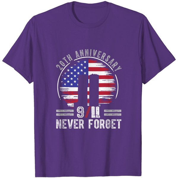 Patriot Day 2021 Never Forget 9-11 20Th Anniversary T-Shirt-image