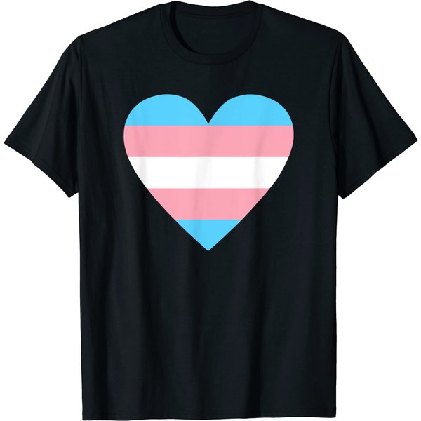 Transgender Flag Heart For Transgender Pride T-Shirt-image