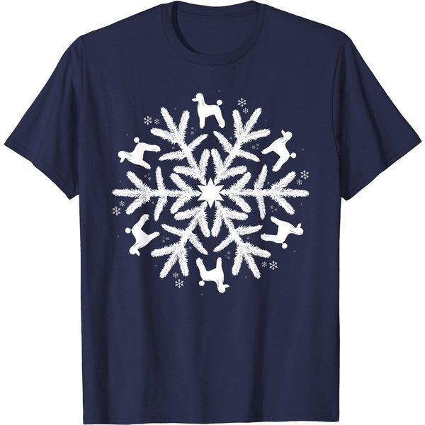 Christmas Poodle Snowflake Poodle T-Shirt-image