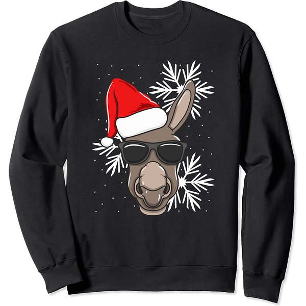Funny Christmas Donkey Lover Sweatshirt-image