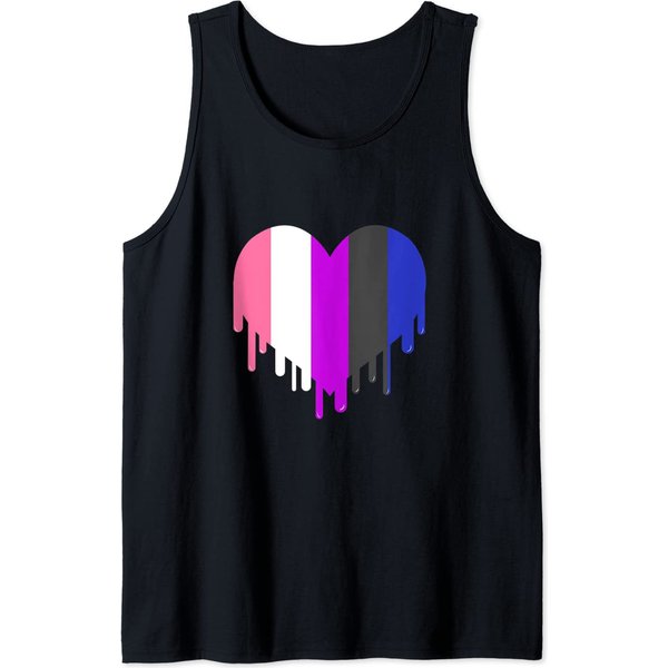 Dripping Heart Tank Top Genderfluid Heart Genderfluid Pride-image