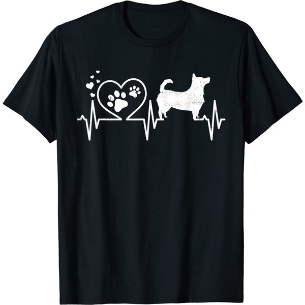 Lancashire Heeler Mom Mama Dad Heartbeat Dog Heart Gift T-Shirt-image