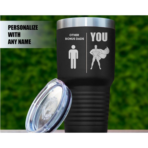 Superhero Bonus Dad Gift Ringneck Tumbler