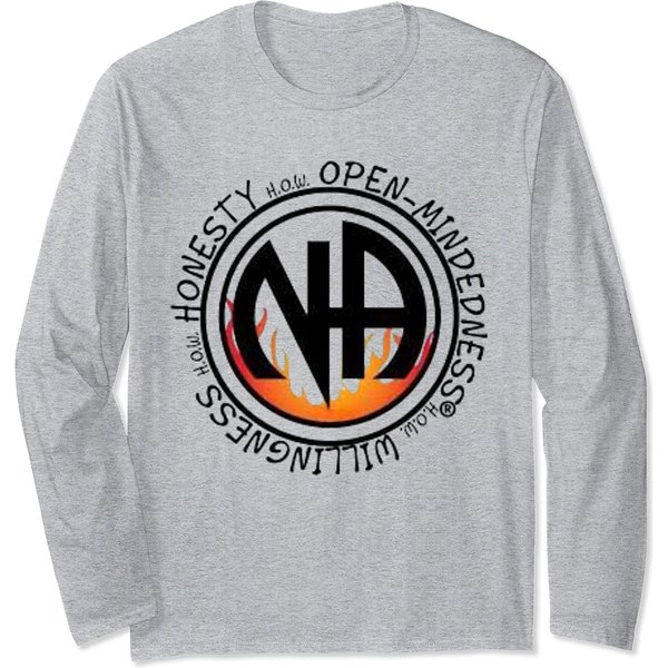 Narcotics Anonymous Shirt Symbol Logo 12 Step Sobriety Aa Na Long Sleeve-image