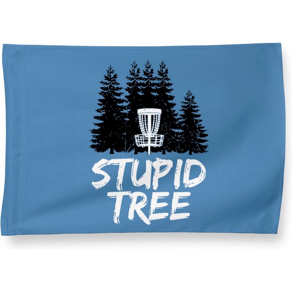Stupid Tree Disc Golf Funny House Flag-image